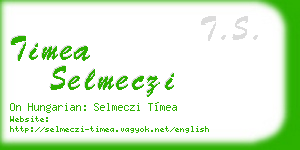 timea selmeczi business card